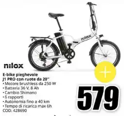 MediaWorld nilox E-bike pieghevole J1 PRO con ruote da 20" offerta