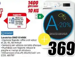 MediaWorld indesit Lavatrice BWE101498X offerta