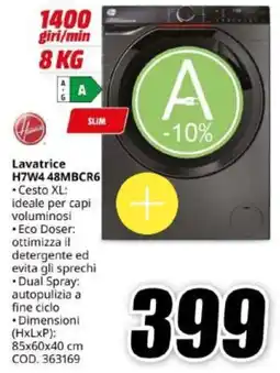 MediaWorld Hoover Lavatrice H7W4 48MBCR6 offerta