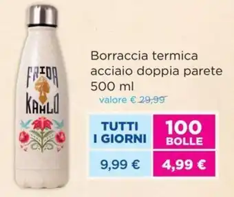 Borraccia termica acciaio doppia parete