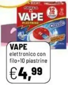 Caddy's VAPE elettronico con filo+10 piastrine offerta