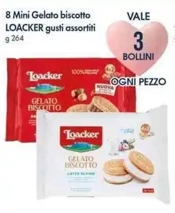 Famila Superstore 8 Mini Gelato biscotto LOACKER offerta
