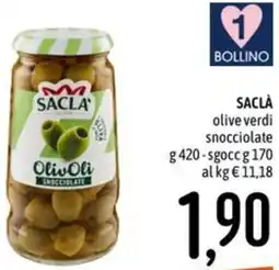 Emisfero SACLÀ olive verdi snocciolate offerta