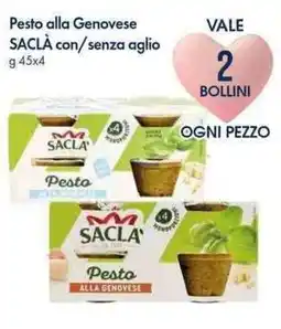 Famila Superstore Pesto alla genovese sacla con/senza aglio offerta
