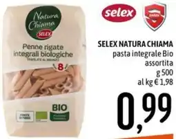 Emisfero SELEX NATURA CHIAMA pasta integrale Bio offerta