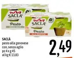 Emisfero SACLÀ pesto alla genovese con, senza aglio offerta