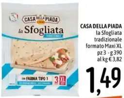 Emisfero CASA DELLA PIADA la Sfogliata tradizionale formato Maxi XL offerta