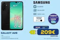 Euronics SAMSUNG GALAXY A26 offerta