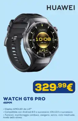 Euronics Huawei watch GT6 pro 46MM offerta