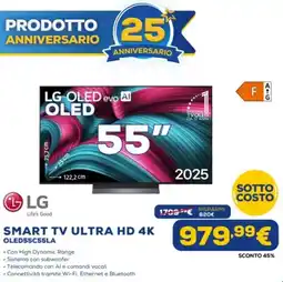 Euronics LG SMART TV ULTRA HD 4K OLED55C55LA offerta