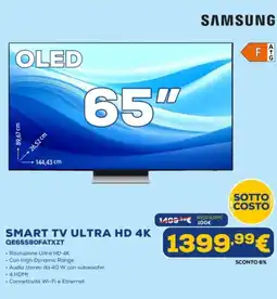 Euronics SAMSUNG SMART TV ULTRA HD 4K QE65S90FATXZT offerta