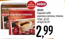 Emisfero SELEX Capsule Caffè espresso cremoso, intenso offerta