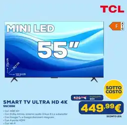 Euronics TCL SMART TV ULTRA HD 4K 55C69K offerta