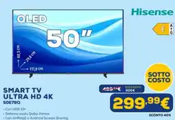 Euronics Hisense SMART TV ULTRA HD 4K 50E79Q offerta