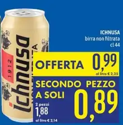 Emisfero ICHNUSA birra non filtrata offerta