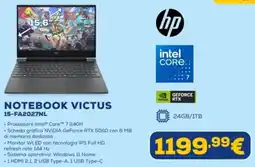 Euronics hp NOTEBOOK VICTUS 15-FA2027NL offerta