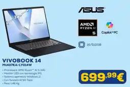 Euronics ASUS VIVOBOOK 14 M1407KA-LY014W offerta