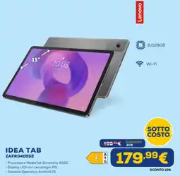 Euronics Lenovo IDEA TAB ZAFRO405SE offerta