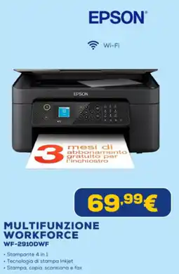 Euronics EPSON MULTIFUNZIONE WORKFORCE WF-2910DWF offerta