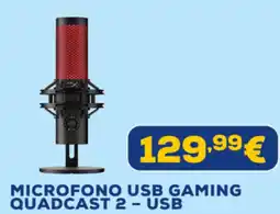 Euronics Hyperx microfono usb gaming quadcast 2 - usb offerta
