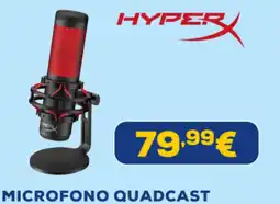 Euronics Hyperx microfono quadcast offerta