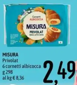 Emisfero MISURA Privolat 6 cornetti albicocca offerta