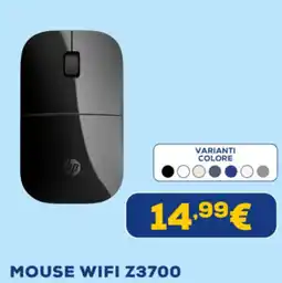 Euronics hp Mouse wifi Z3700 offerta
