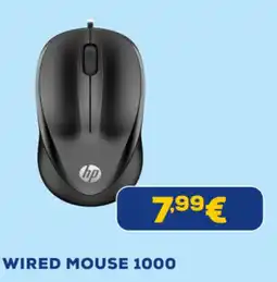 Euronics hp Wired mouse 1000 offerta