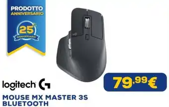 Euronics Logitech mouse mx master 3s bluetooth offerta