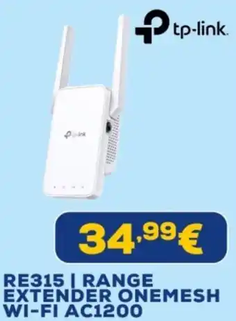 Euronics Tp-link RE315 RANGE EXTENDER ONEMESH WI-FI AC1200 offerta