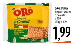 Emisfero ORO SAIWA biscotti secchi 5 Cereali offerta