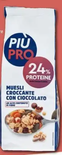 Emisfero PIÙPRO Muesli croccante con cioccolato ad alto contenuto di fibre offerta