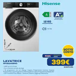 Euronics Hisense LAVATRICE WF3S1243BW3 offerta