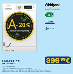 Euronics Whirlpool LAVATRICE FFB 1148 BSV IT offerta