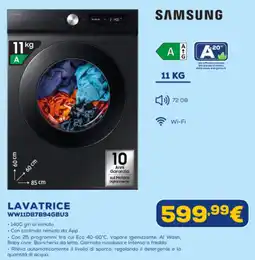 Euronics SAMSUNG LAVATRICE WW11DB7B94GBU3 offerta