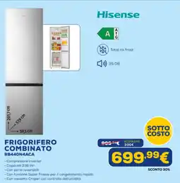 Euronics Hisense FRIGORIFERO COMBINATO RB440N4ACA offerta