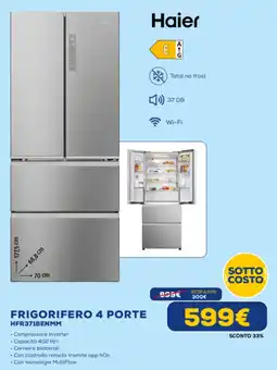 Euronics Haier FRIGORIFERO 4 PORTE HFR3718ENMM offerta