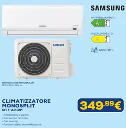 Euronics Samsung climatizzatore monosplit KIT F-AR 12M offerta