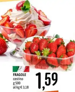 Emisfero FRAGOLE cestino offerta