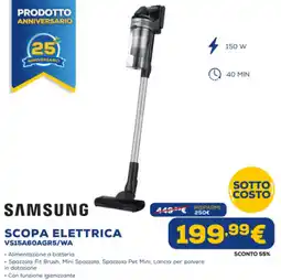 Euronics SAMSUNG SCOPA ELETTRICA VS15A60AGR5/WA offerta