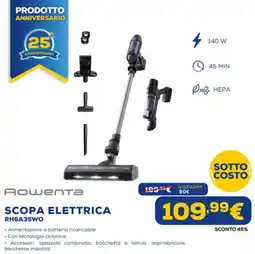 Euronics Rowenta SCOPA ELETTRICA RH6A35WO offerta