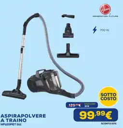 Euronics Hoover ASPIRAPOLVERE A TRAINO HP120PET 011 offerta