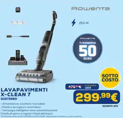 Euronics Rowenta LAVAPAVIMENTI X-CLEAN 7 GZ5736E0 offerta