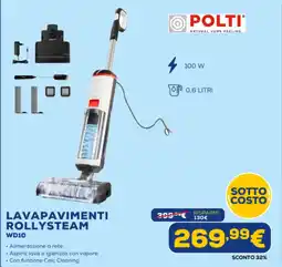 Euronics Polti lavapavimenti rollysteam WD10 offerta