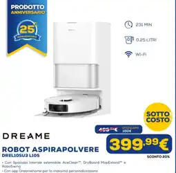 Euronics DREAME ROBOT ASPIRAPOLVERE DREL10SU3 L10S offerta