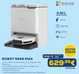 Euronics Ezviz robot RS20 max offerta