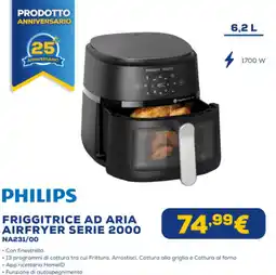 Euronics Philips friggitrice ad aria airfryer serie 2000 NA231/00 offerta
