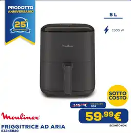 Euronics Moulinex friggitrice ad aria EZ245B20 offerta