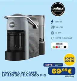 Euronics Lavazza macchina da caffè LM 860 jolie a modo mio offerta