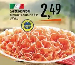 Emisfero SAPER DI SAPORI Prosciutto di Norcia IGP offerta